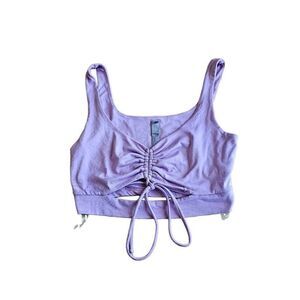 TRESSER juniors Sz S baby purple crop top